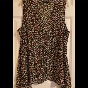 APT. 9 Sleeveless Handkerchief Blouse